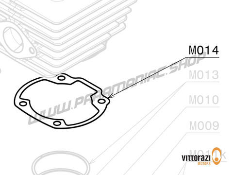 Vittorazi Moster 185 MY25 - M014 - Zylinder Dichtung - 0,20/0,30/0,40/0,50 mm (Set von 5) - Vittorazi Motors | Paramaniac Shop