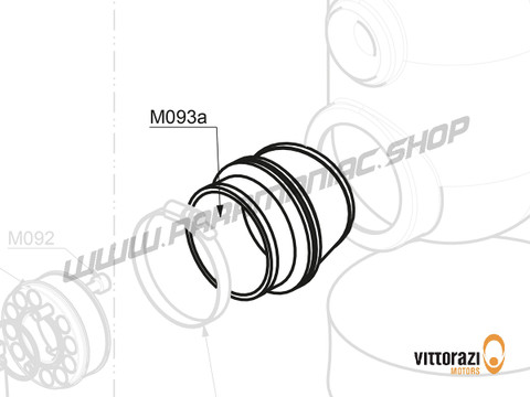 Vittorazi Fly 100 Evo2 MY25 - M093a - Luft-Box Gummi Krümmer ohne Integriert Schwamm - Vittorazi Motors | Paramaniac Shop