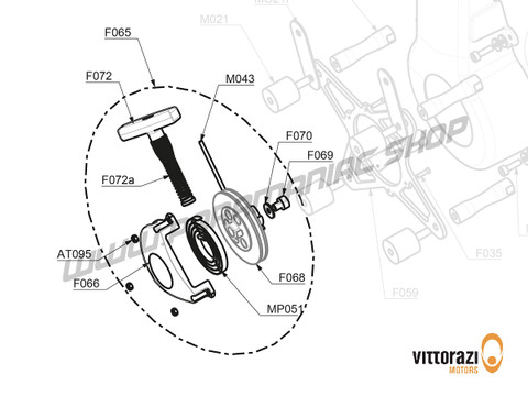 Vittorazi Fly 100 Evo2 MY22 - F065 - Seilzugstarter Komplett - Vittorazi Motors | Paramaniac Shop