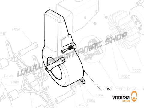 Vittorazi Fly 100 Evo2 First Version - F051 - Carbon-fiber Luft-Förderkanal, vers. Manuell Starter - Vittorazi Motors | Paramaniac Shop