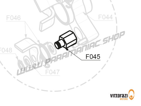 Vittorazi Fly 100 Evo2 MY22 - F045 - Mutter 6 MA, Halterung für Haken (Set von 3) - Vittorazi Motors | Paramaniac Shop