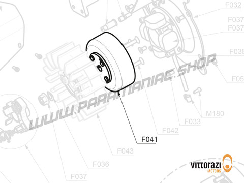 Vittorazi Fly 100 Evo2 First Version - F041 - Schwungrad ohne Starter gearing - Vittorazi Motors | Paramaniac Shop