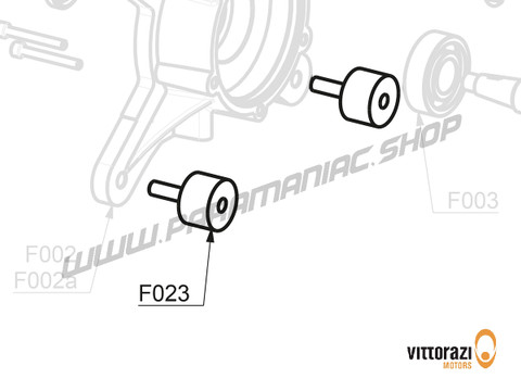 Vittorazi Fly 100 Evo2 MY22 - F023 - Schwingungsdämpfung Halterung 30 x 20 mm & pins (Set von 2) - Vittorazi Motors | Paramaniac Shop