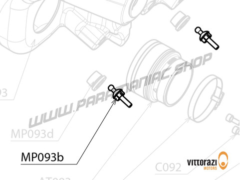 Vittorazi Cosmos 300 MY25 - MP093b - Set Schnellverschluss Stecker und Buchse Ø 16 mm, Grau - Vittorazi Motors | Paramaniac Shop