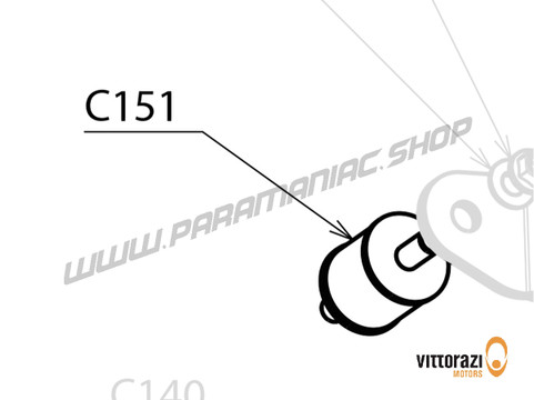 Vittorazi Cosmos 300 MY25 - C151 - Schwingungsdämpfung Halterung 30 x 30 mm 15/20 mm (Set von 3) - Vittorazi Motors | Paramaniac Shop