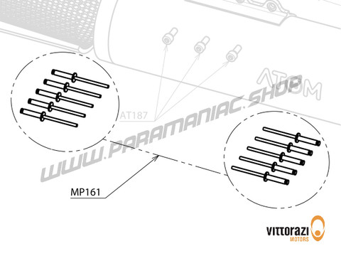Vittorazi Atom 80 MY25 - MP161 - Inox Niete Ø 5 mm (Set von 10) - Vittorazi Motors | Paramaniac Shop