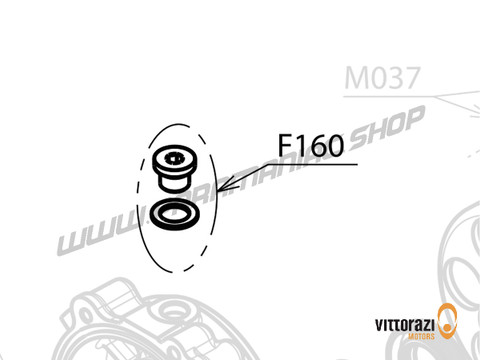 Vittorazi Atom 80 MY25 - F160 - oberer Schraube Kappe und Kupfer Scheibe Ø 10 - Vittorazi Motors | Paramaniac Shop
