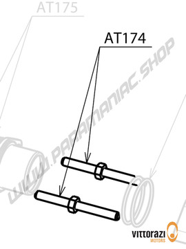 Vittorazi Atom 80 MY25 - AT174 - Auspuff Gewindestift (Set von 2) - Vittorazi Motors | Paramaniac Shop