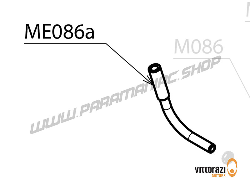 Vittorazi Moster185 P - ME086a - Bending passage in Stahl für Gashebel cable and Inox bracket