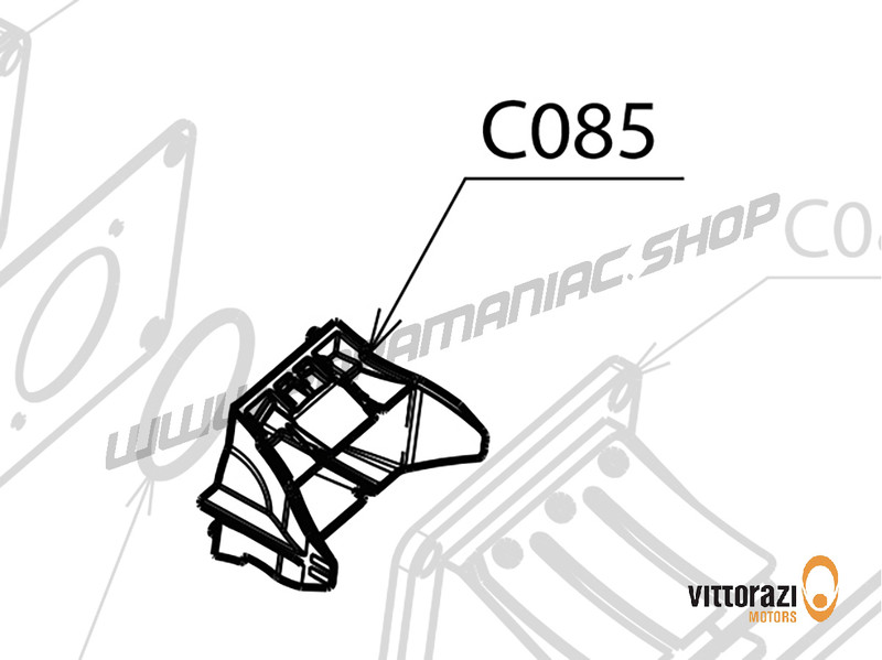 Vittorazi Cosmos 300 - C085 - Kunststoff flowguide mit O-Ring viton Ø 36,0 x 1,25 mm