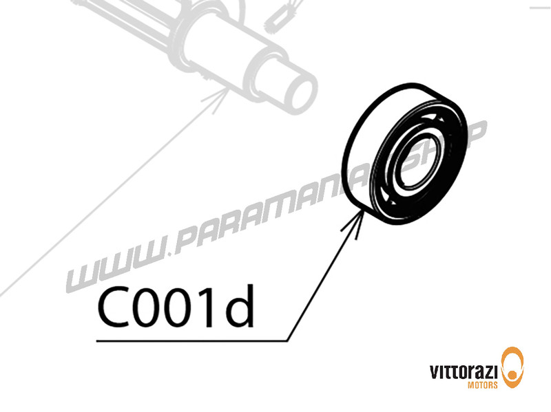 Vittorazi Cosmos 300 - C001d - Bearing 17/40/12 mm - C3 - TN9 (Set of 2)