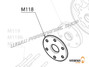 M118 - Flansch Propeller, orange - Moster185 Plus
