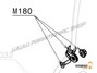 M180 - Rohrsicherungsschelle 08/12 mm, Schraube 4 x 20 mm Tsei und Mutter mit Flansch M4 - Moster185 Classic