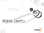 M151a - Schwingungsdämpfer 30 x 20 mm weich (links) 14/20 mm mit Muttern - Moster185 Classic