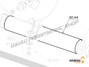 M144 - Carbonfaser-Rohrschalldämpfer 350 mm mit Abschlussband - Moster185 Classic