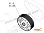 M113 - Riemenscheibe Ø 128 mm 15 Rillen, schwarz - Moster185 Classic