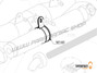 M140 - Schalldämpferhalterung aus Stahl mit Gummidistanzstück - Fly100 Evo2