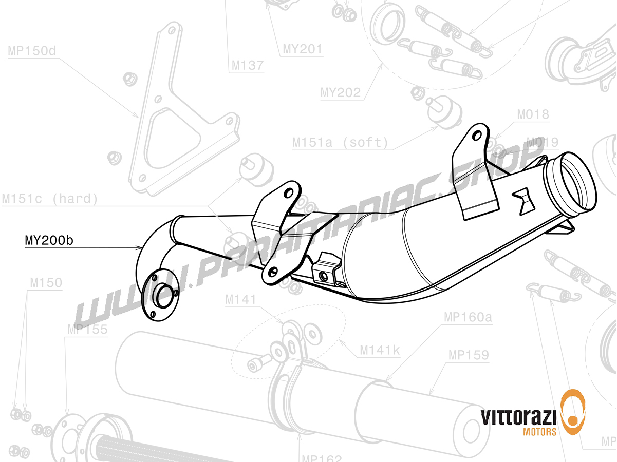 Vittorazi Moster 185 Silent MY20 - MY200b - Auspuff Schwarz (Endstück)