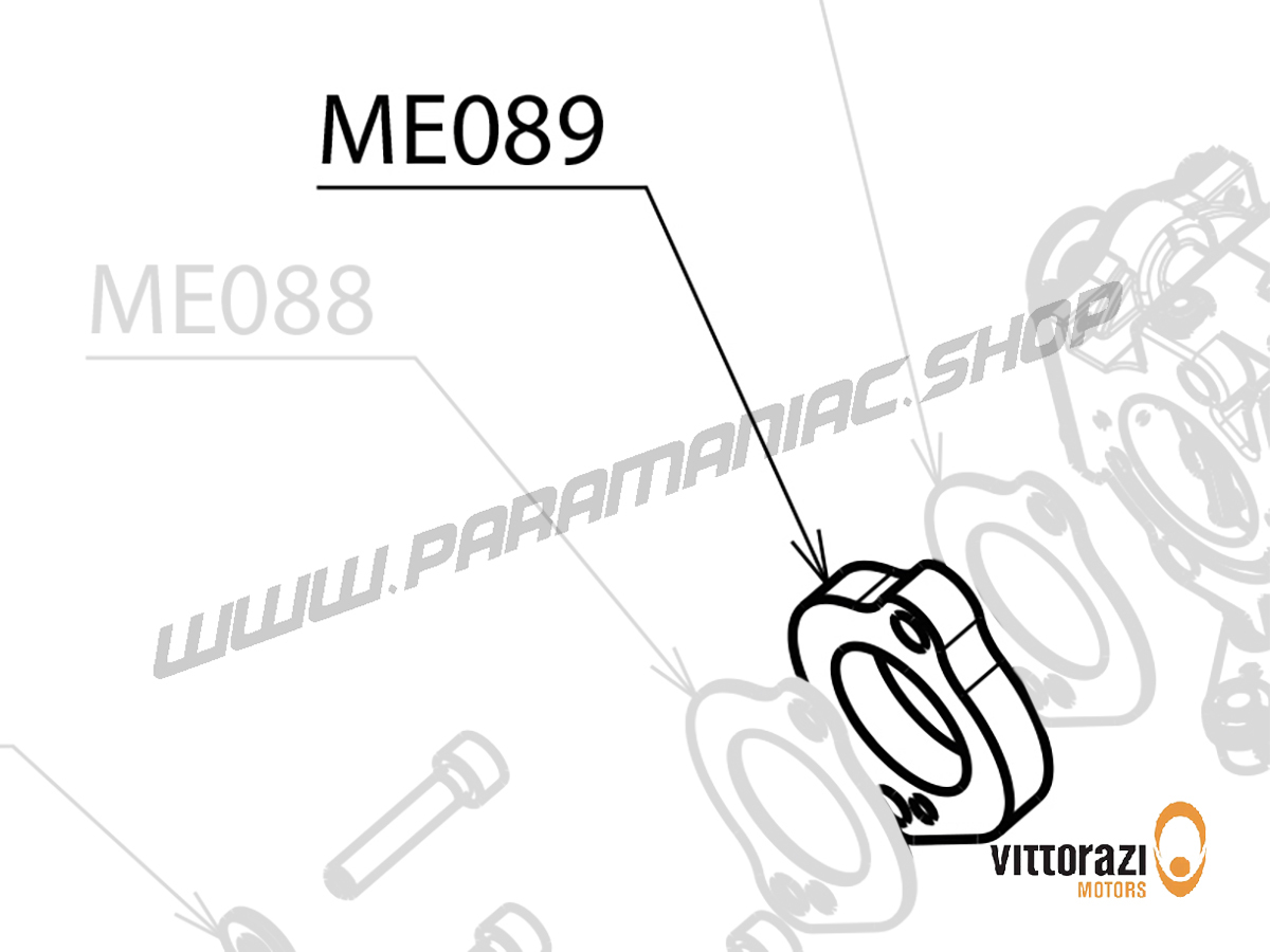 Vittorazi Moster 185 Silent MY25 - ME089 - Bakelite Dichtung für WB Vergaser (Interner Pulsschaltkreis)