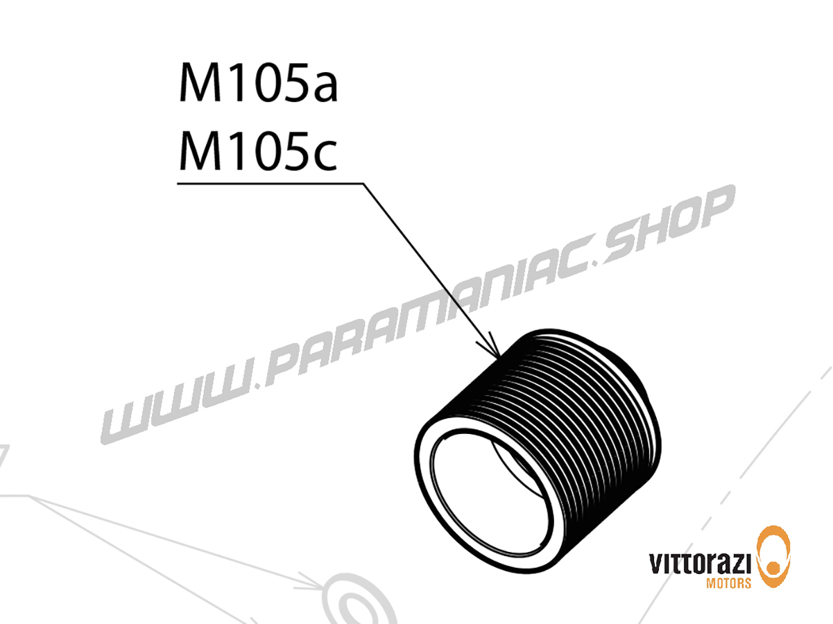 Vittorazi Moster 185 Silent MY25 - M105a - Pinion Ø 44,0 mm mit Kontermutter 10 x 1.25 mm, Schwarz