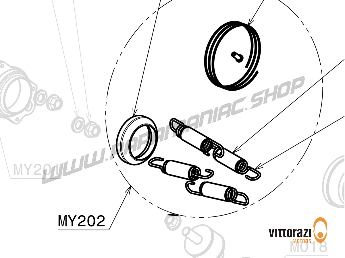 Vittorazi Moster 185 Plus MY25 - MY202 - Bronze-Buchse 40/50 hours mit Federn und Security cables