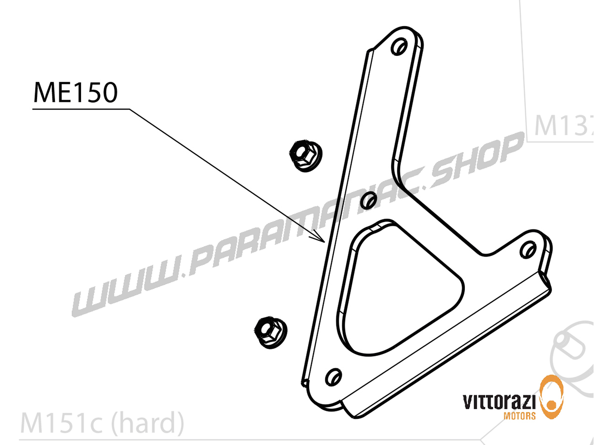 Vittorazi Moster 185 Plus MY25 - ME150 - Auspuff Halterung Platte
