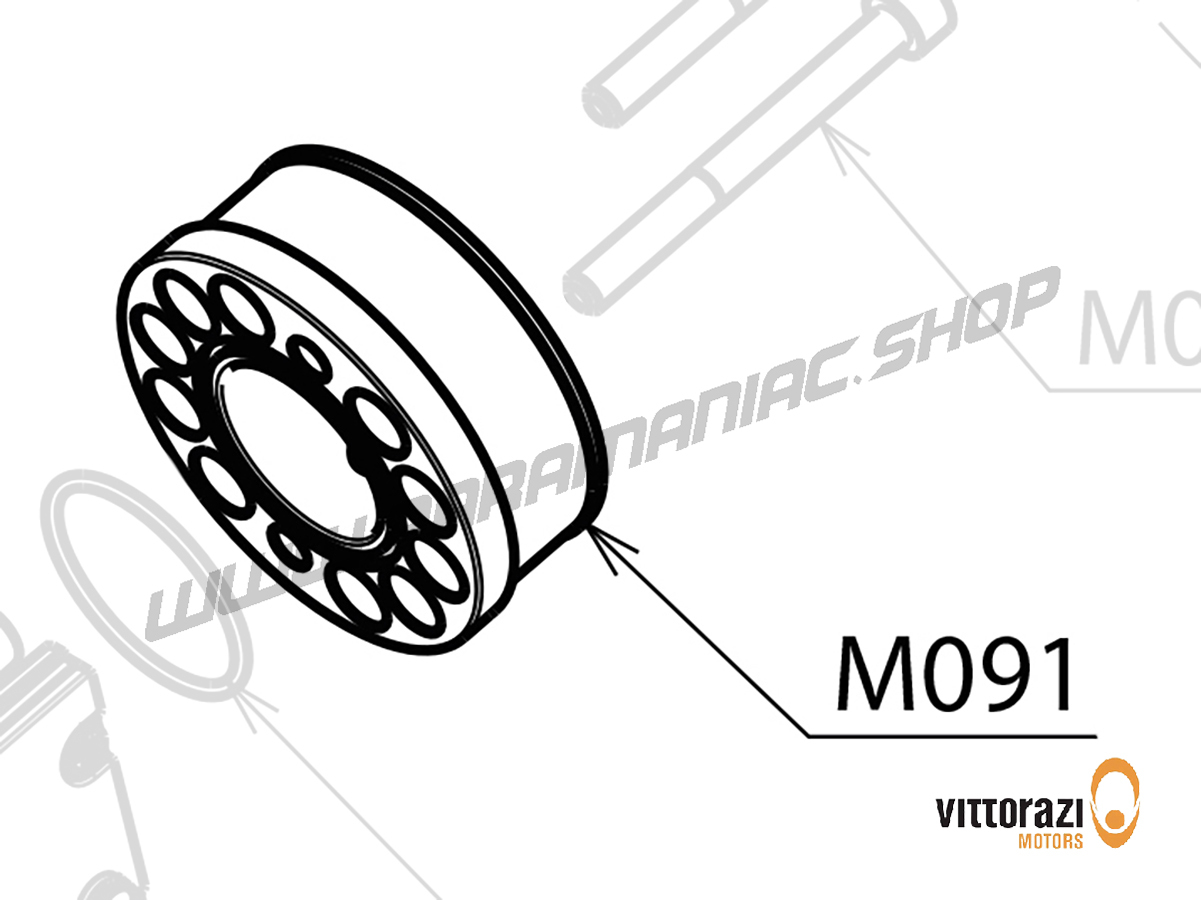 Vittorazi Moster 185 Plus MY25 - M091 - Kunststoff Luft-Box Verbinder und O-Ring viton