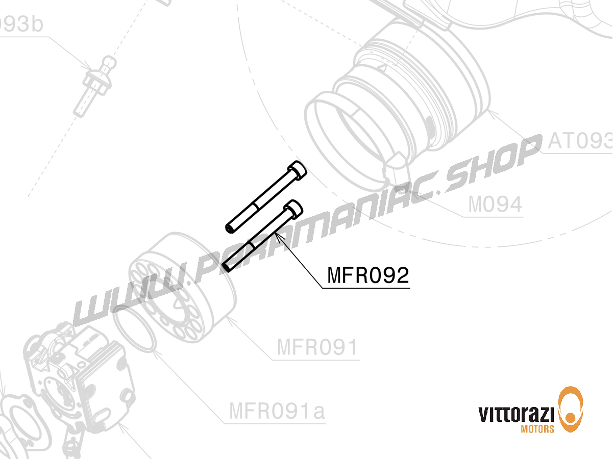 Vittorazi Moster 185 Factory MY25 - MFR092 - Titan Schraube 5 x 60 mm Tcei DIN 912 (Set von 2)