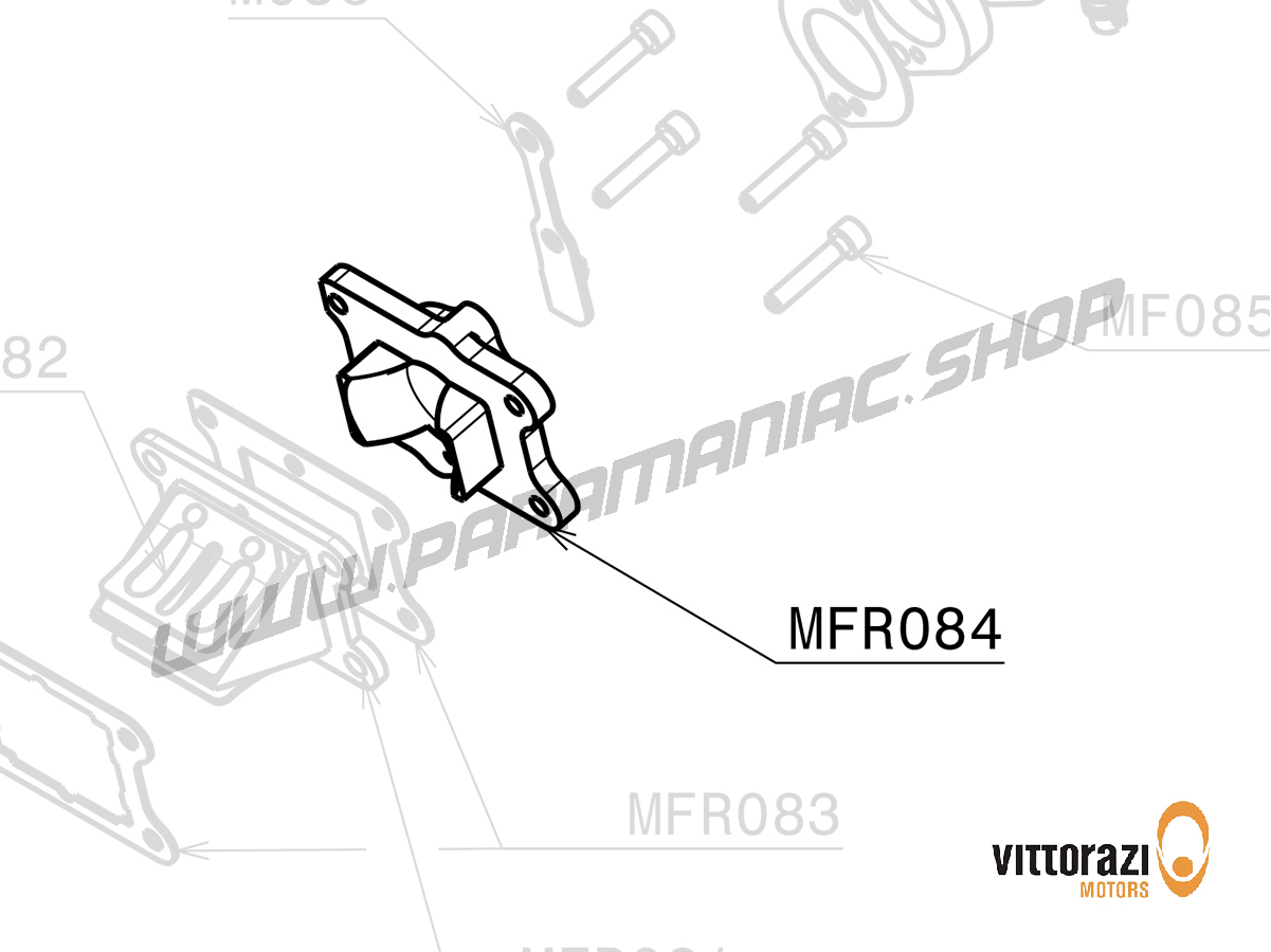 Vittorazi Moster 185 Factory MY25 - MFR084 - Vergaser Flansch Factory-R, Schwarz (Interner Pulsschaltkreis)