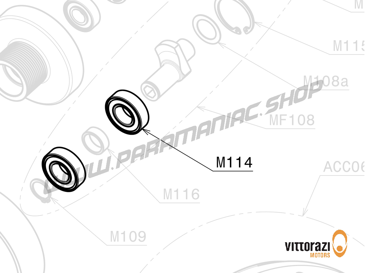 Vittorazi Moster 185 Factory MY25 - M114 - Lager 42/20/12 mm (Set von 2)