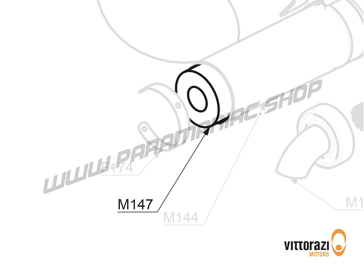 Vittorazi Fly 100 Evo2 MY22 - M147 - Geräuschdämmendes Material mit Nieten