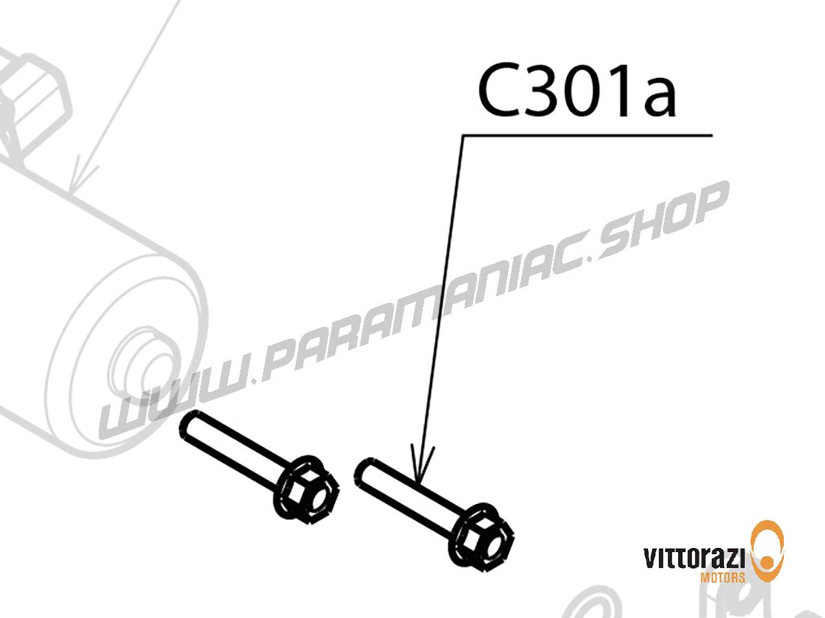 Vittorazi Cosmos 300 MY25 - C301a - Schraube 6 x 35 mm Tef DIN 6921 (Set von 5)
