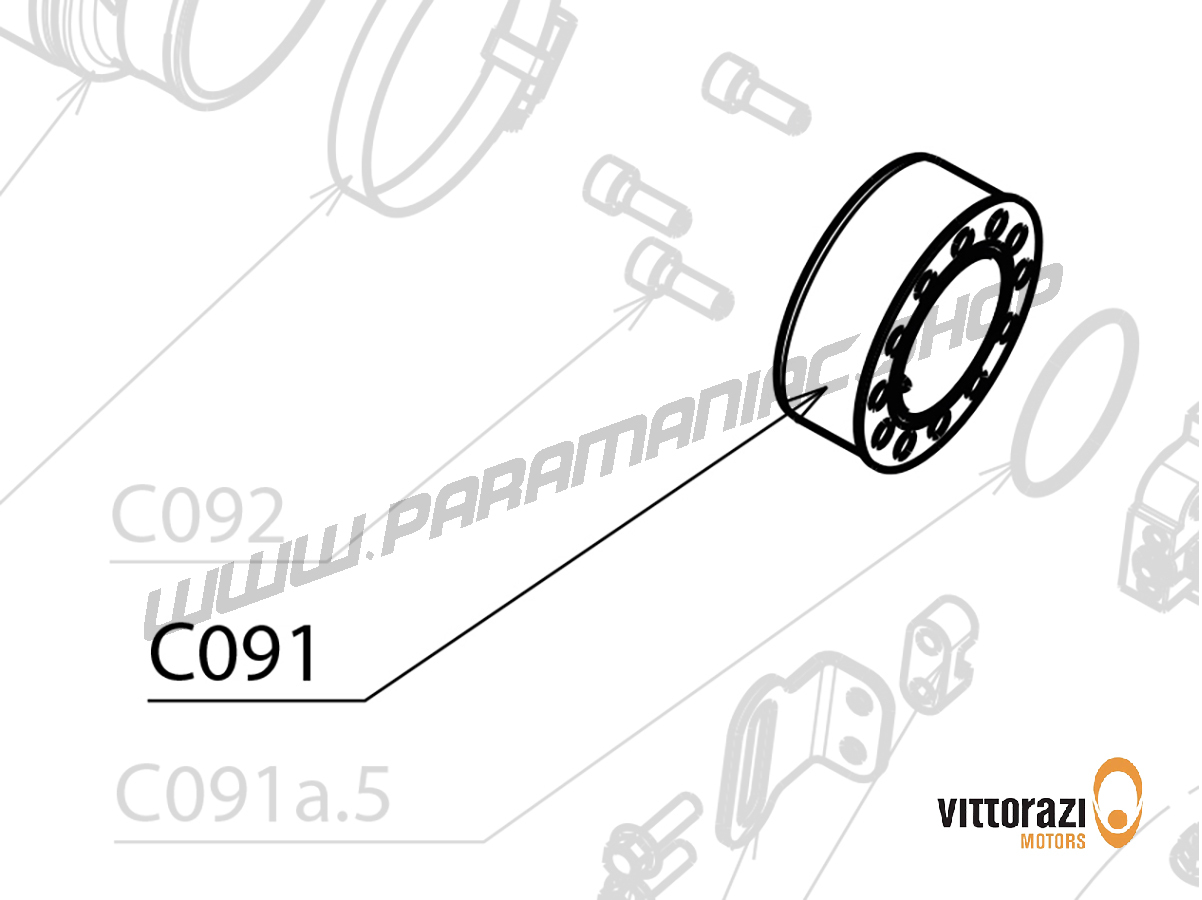 Vittorazi Cosmos 300 MY25 - C091 - Kunststoff Luft-Box Verbinder mit O-Ring und Schrauben