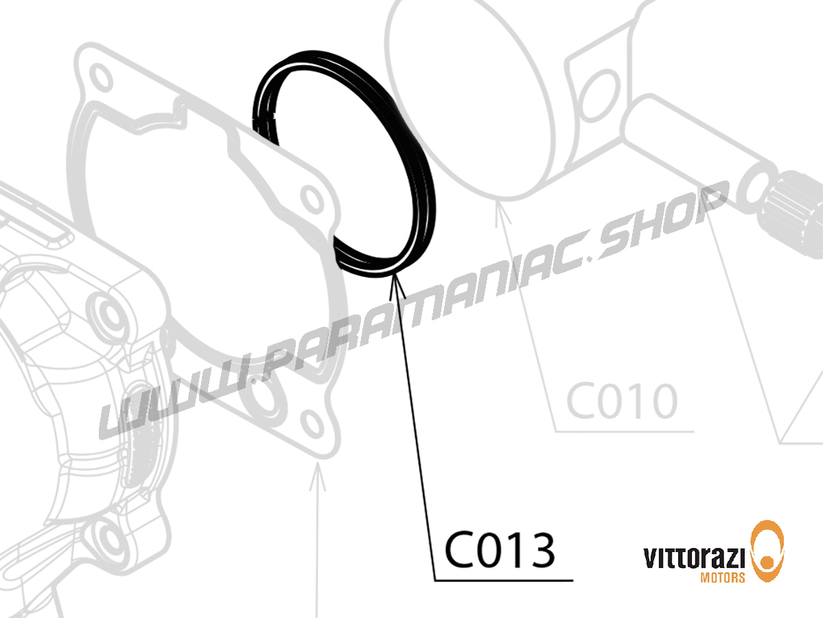 Vittorazi Cosmos 300 MY25 - C013 - Kolben Ring Verchromt (Set von 2)