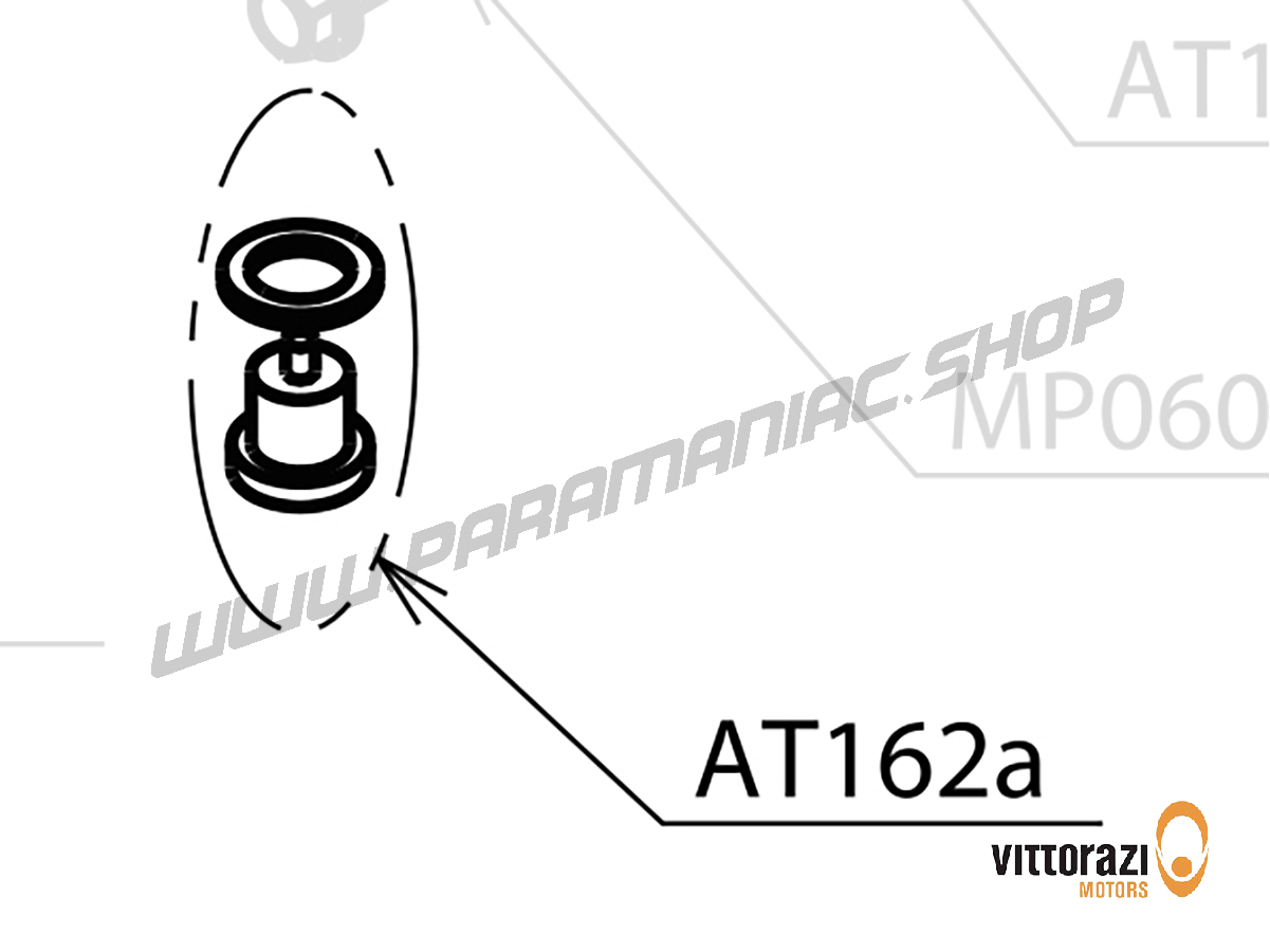Vittorazi Atom 80 - AT162a - magnetisch unterer Schraube Tasse M10x1 und Kupfer Scheibe Ø 10