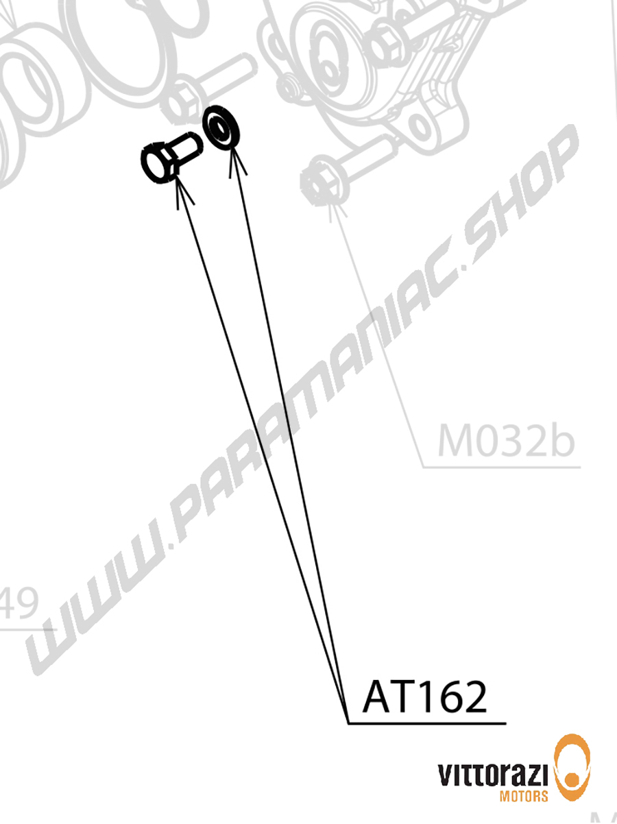 Vittorazi Atom 80 MY25 - AT162 - Schraube Kappe und Kupfer Scheibe Ø 5 mm