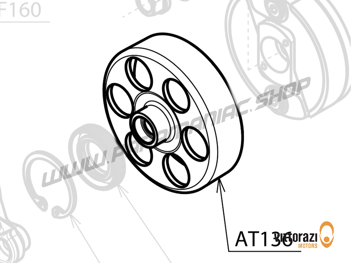 Vittorazi Atom 80 MY25 - AT136 - Trommel Kupplung