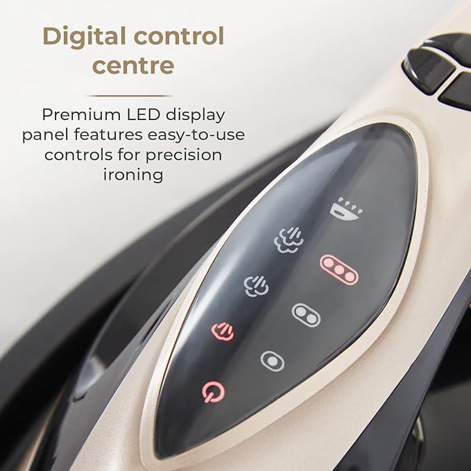 Tower T22023GLD CeraGlide Steam Iron with Steam Boost and 3 Temperature