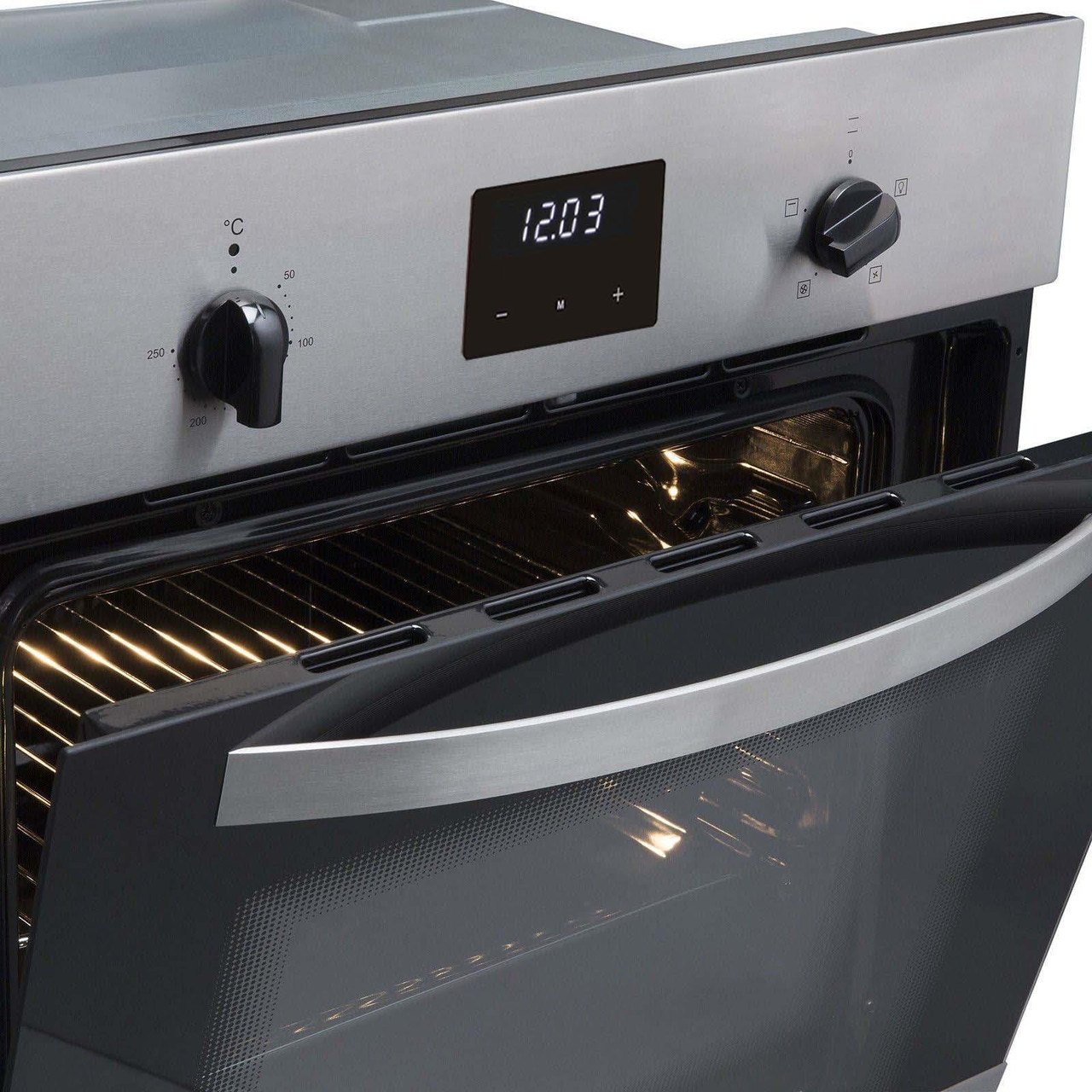 SIA SO112SS 60cm Stainless Steel Built in Digital Single Electric True Fan  Oven