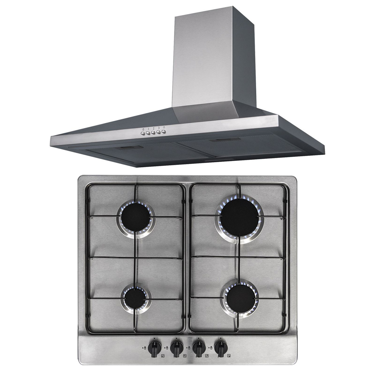 gas hob and extractor fan