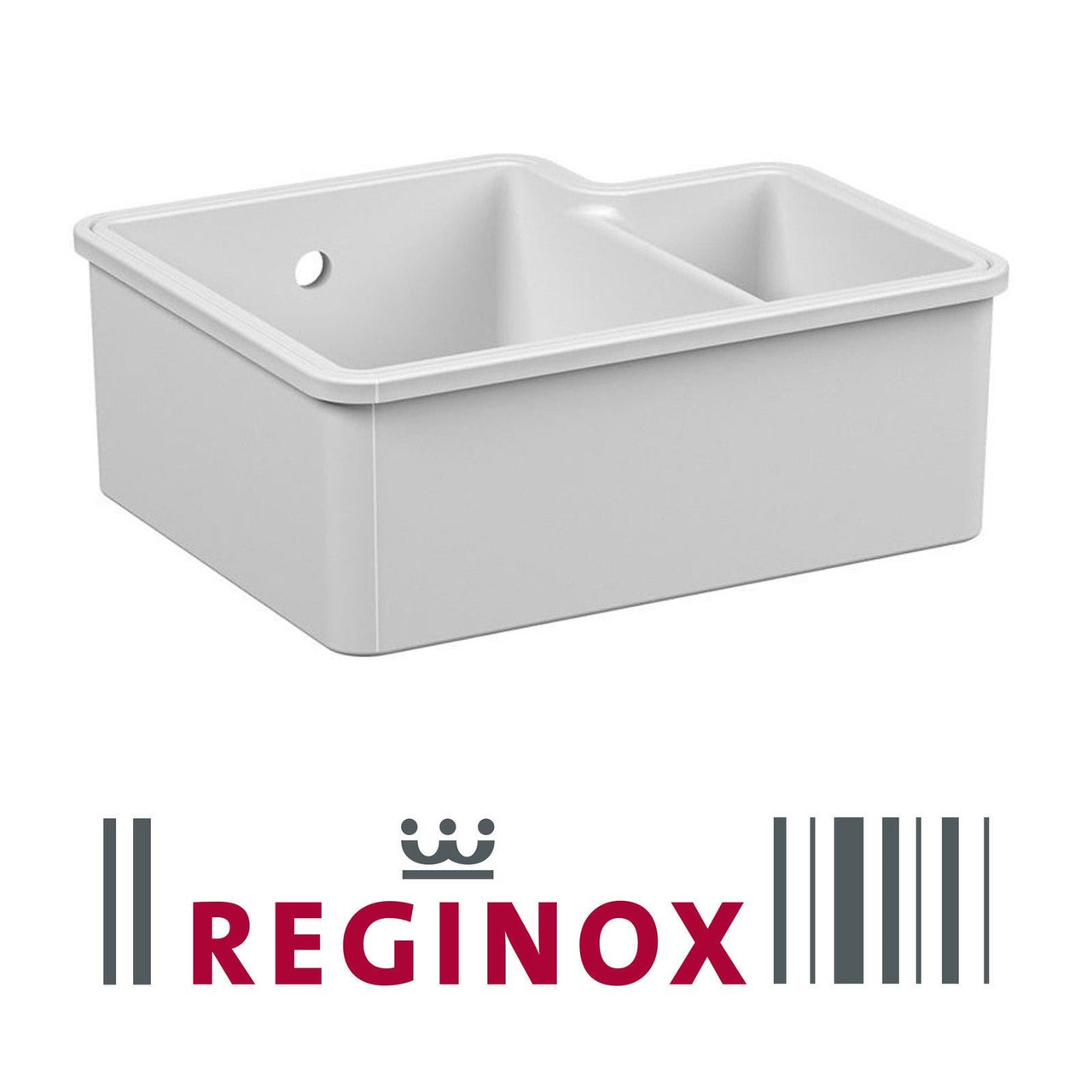 Reginox Tuscany 1.5 Bowl White Gloss Ceramic Undermount ...