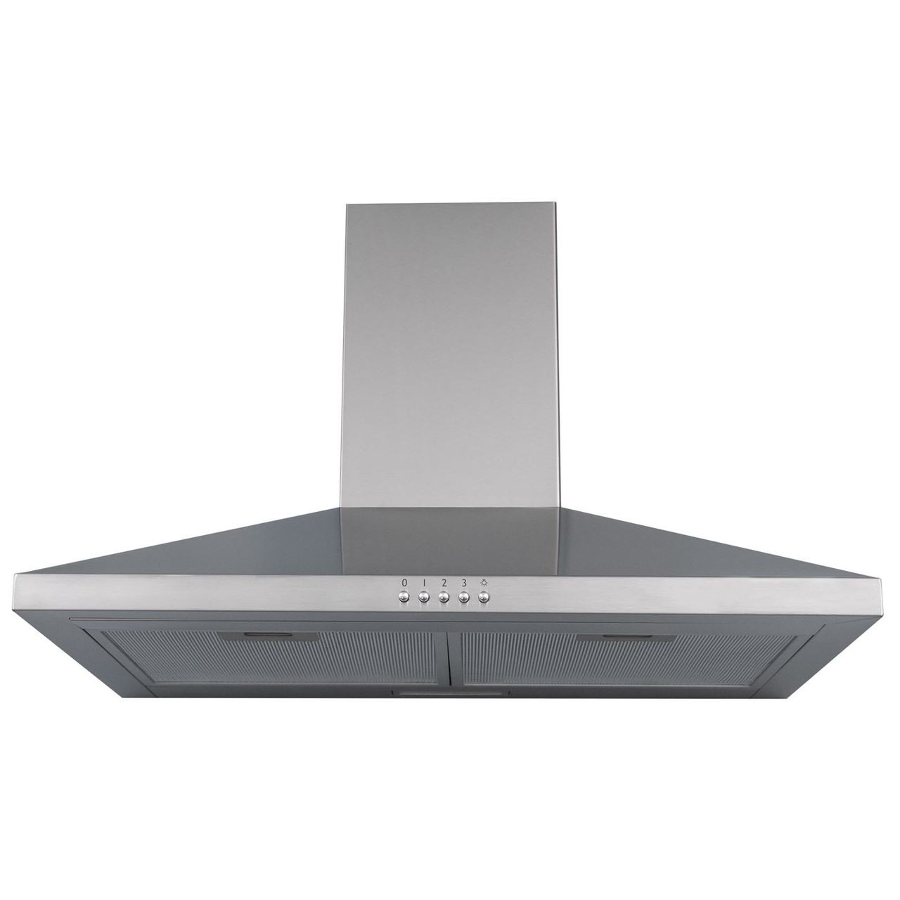 black stainless steel chimney hood