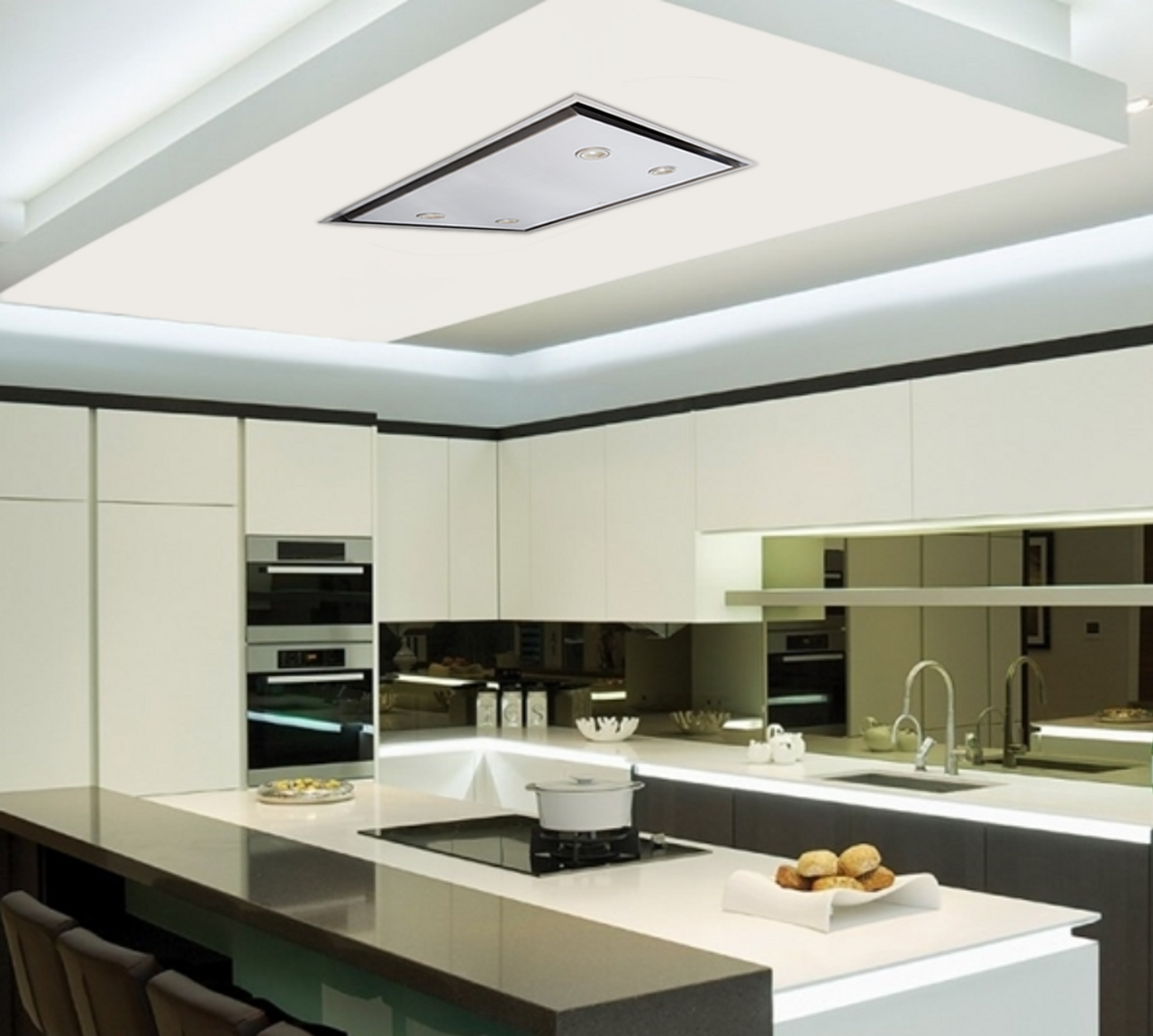 ceiling mounted cooker hoods 90cm