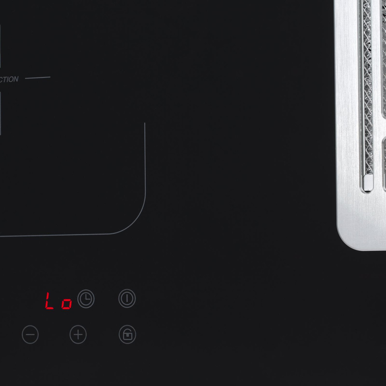 SIA 80cm Black Induction Hob With Built In Downdraft Extractor Fan & Filter