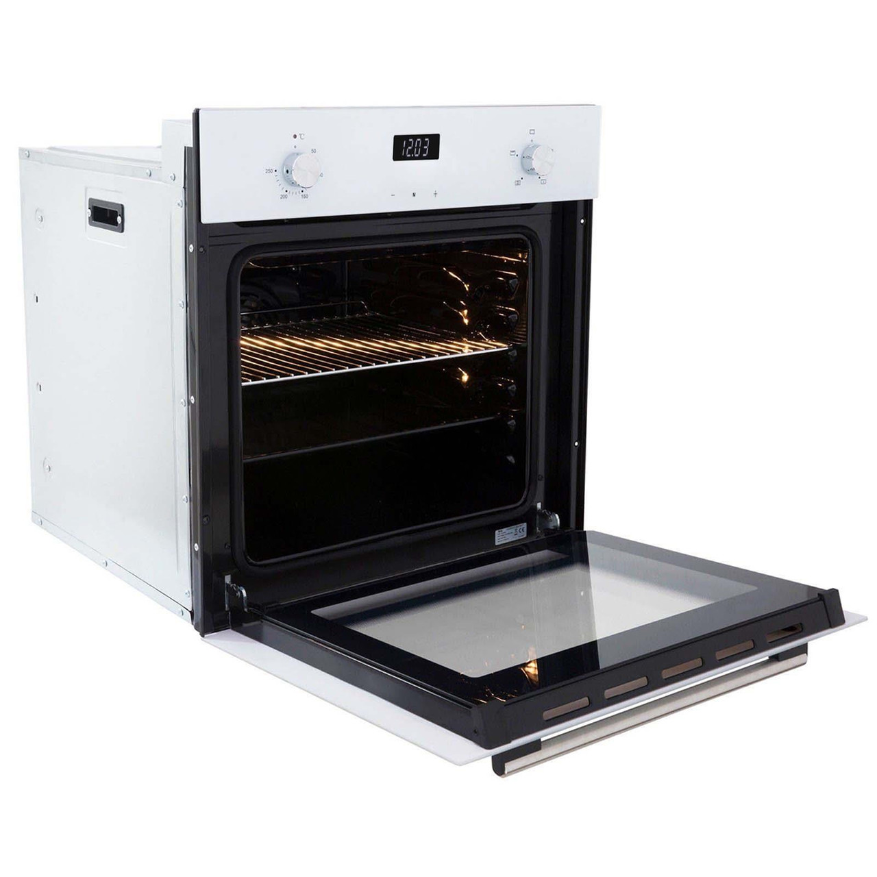 SIA SO103WH 60cm White Built In Single Electric True Fan Oven With