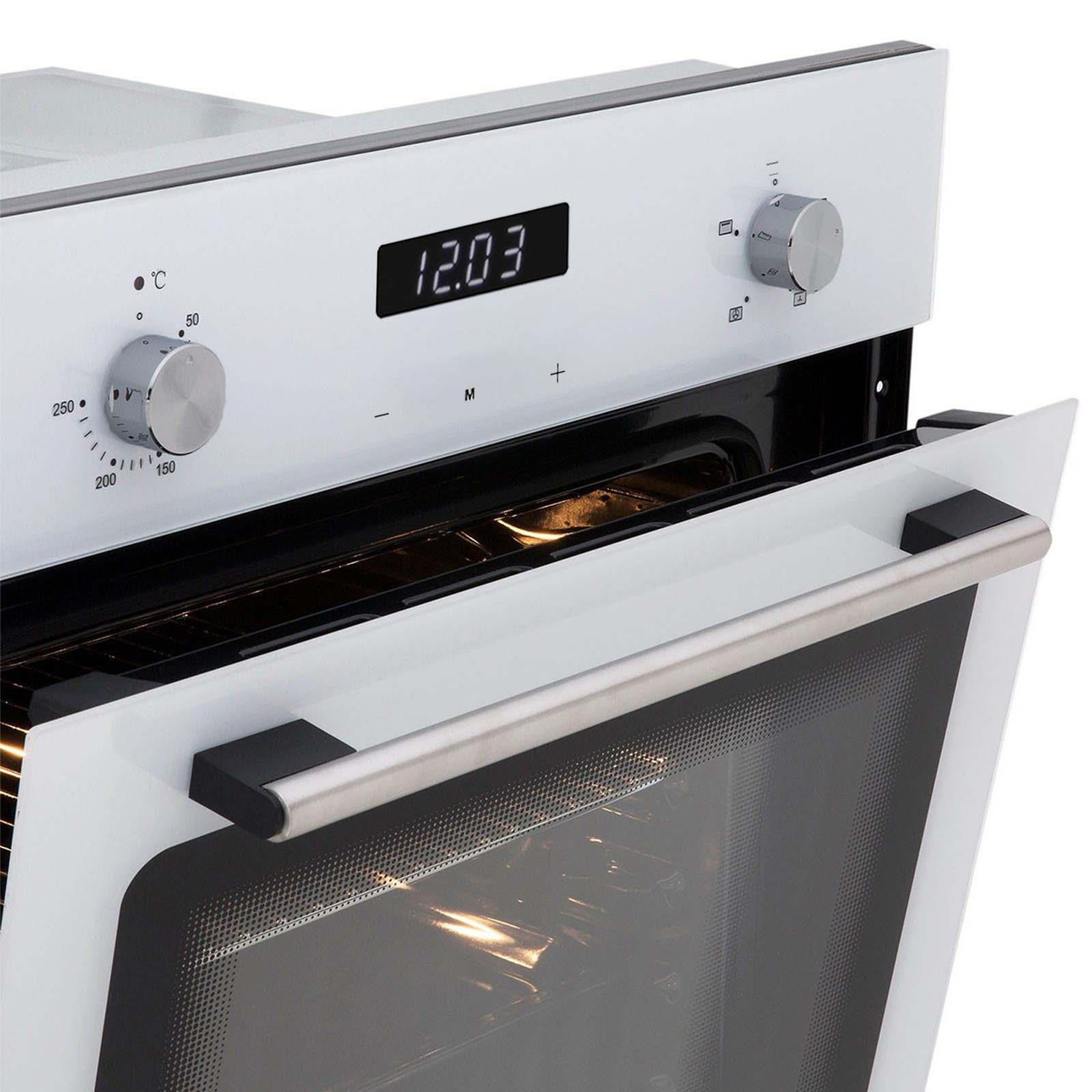 SIA SO103WH 60cm White Built In Single Electric True Fan Oven With Digital  Timer