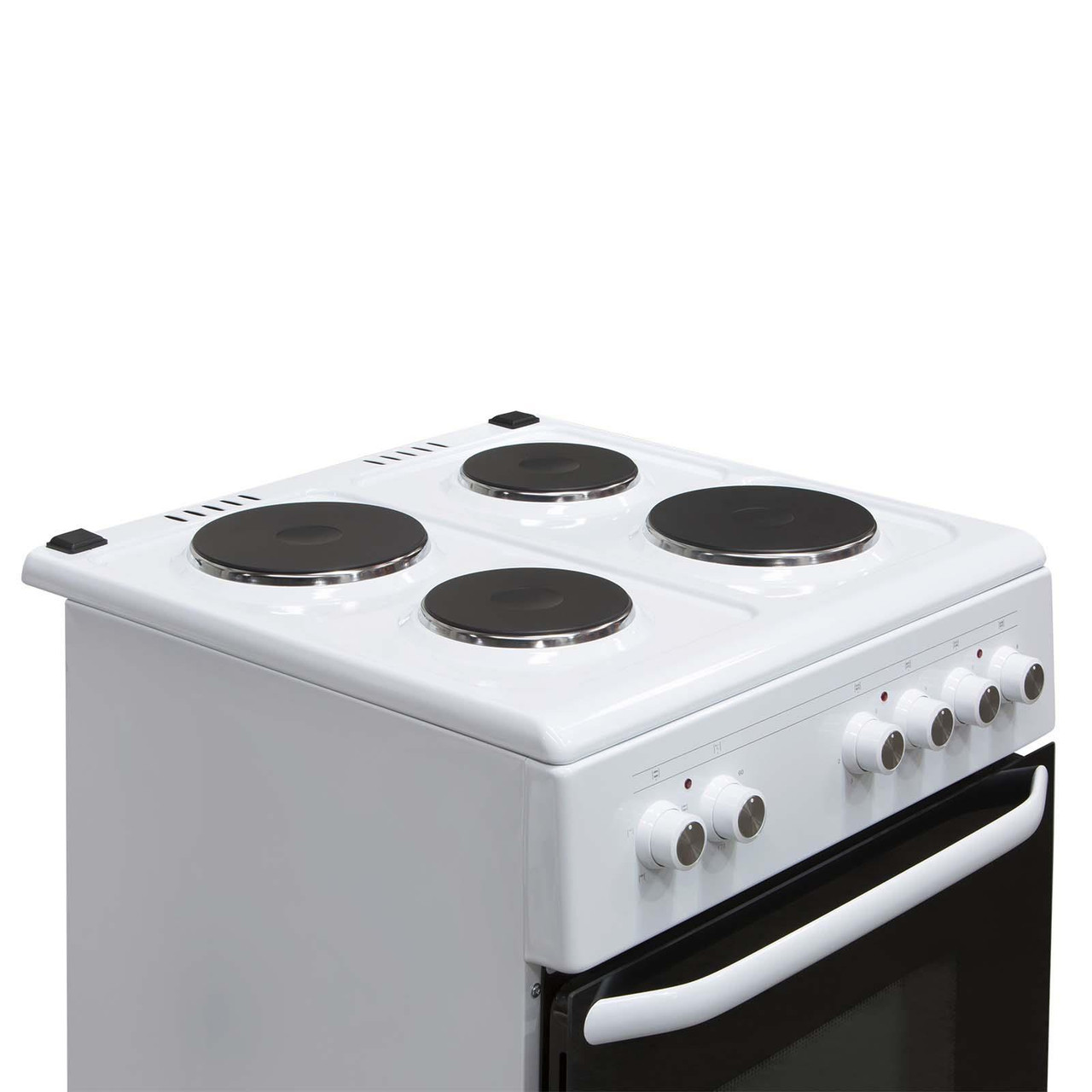 White electric shop cooker hobs