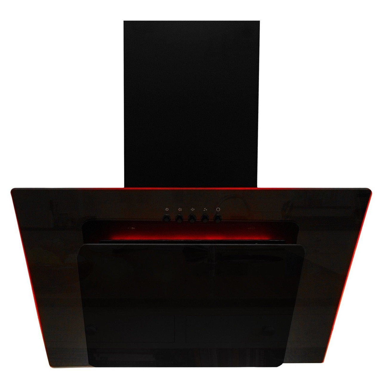 SIA AGE71BL 70cm Black Glass Angled Cooker Hood With India