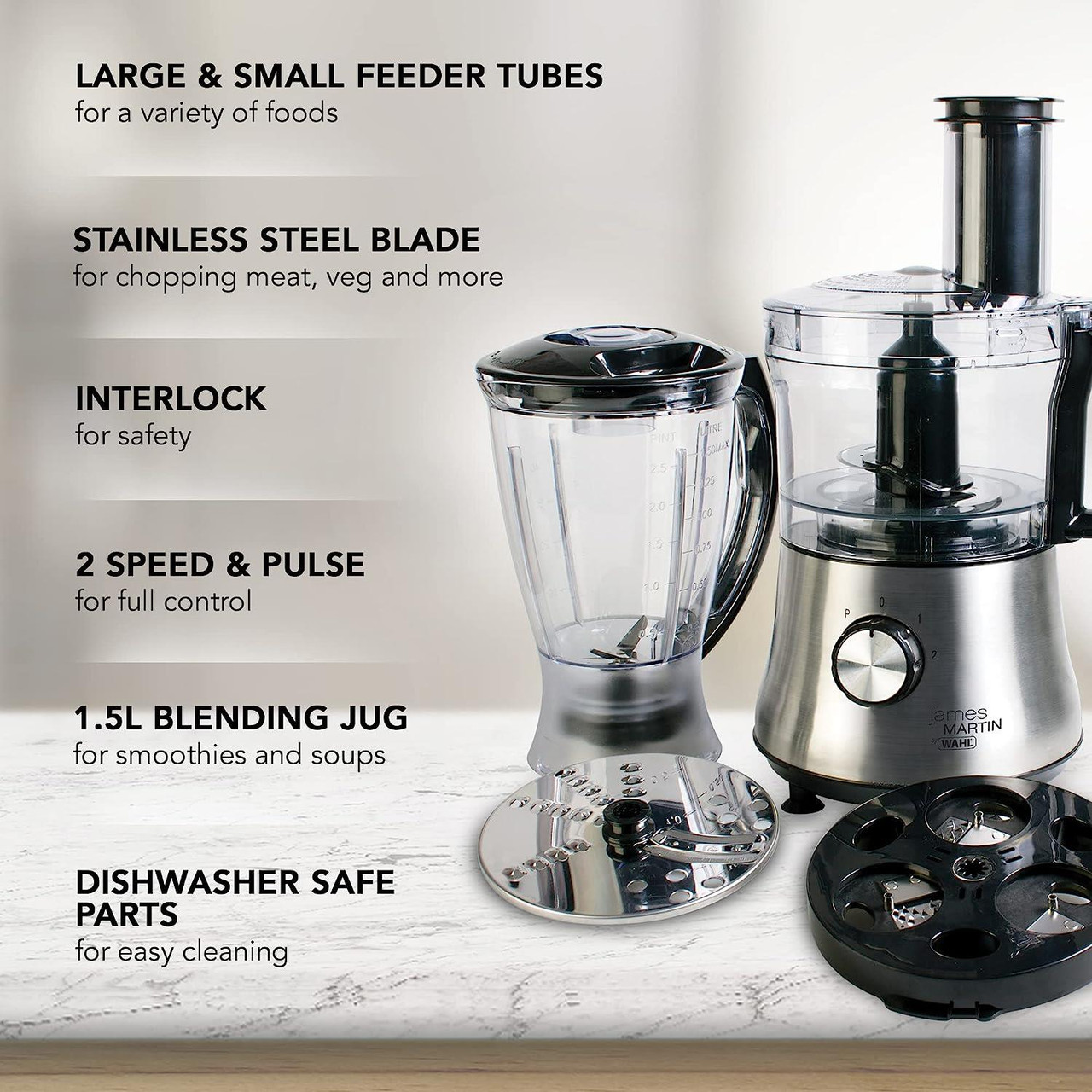 Wahl James Martin Food Processor Compact ZX971 1.5 Litre