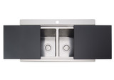 Clearwater Glacier 2.0 Bowl Stainless Steel Sink & Black Glass Chopping Boards Clearwater Glacier 2.0 Bowl Stainless Steel Sink & Black Glass Chopping Boards